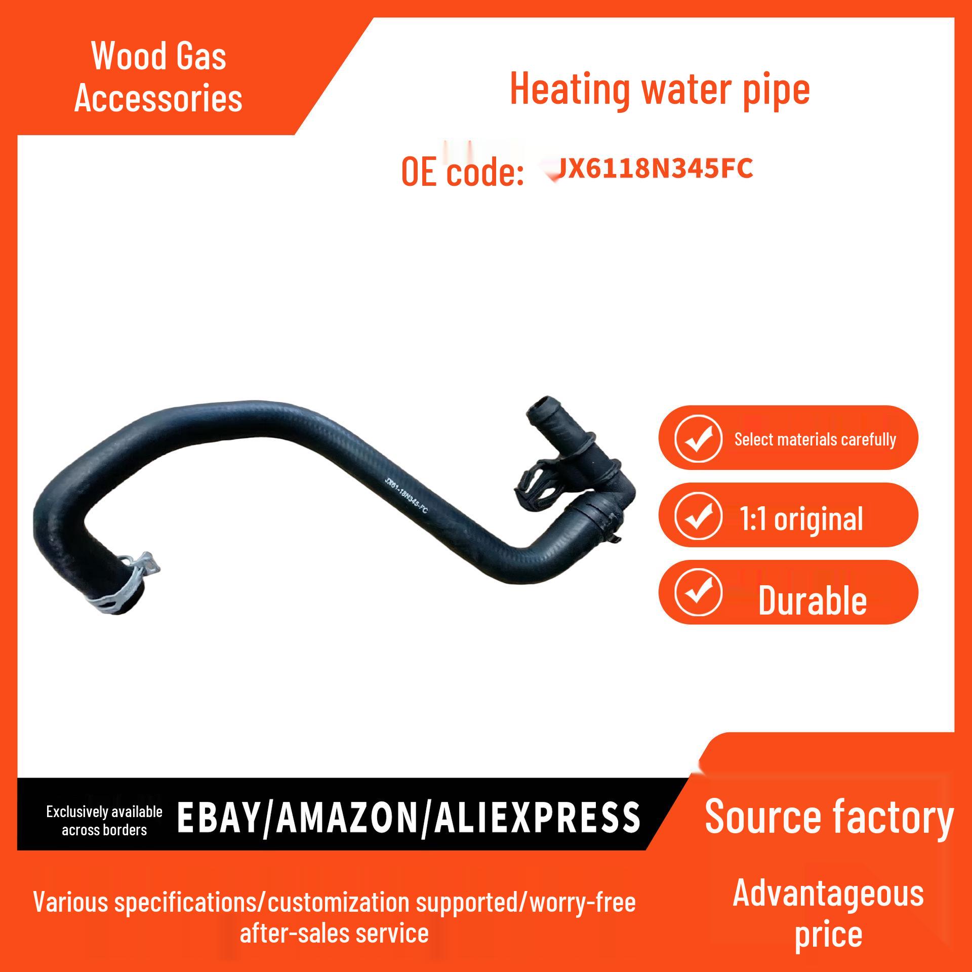 JX6118N345FC Heater Water Hose Radiator Inlet for Ford Focus 1.0T (2018 Models) Pokess