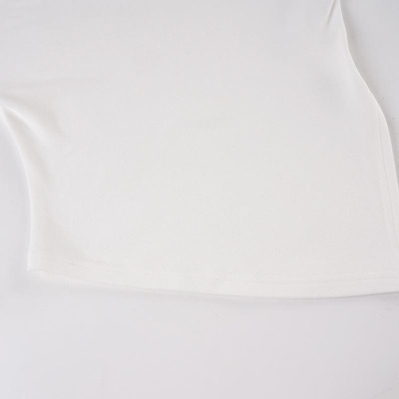 Off Shoulder Solid Long Sleeve Irregular Thermal T Shirt For Women
