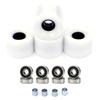 4 Pack Longboards Skateboard Wheels Cruising Wheel Set with Bearings and Spacers, Longboards Wheels PU Wheel Replacement