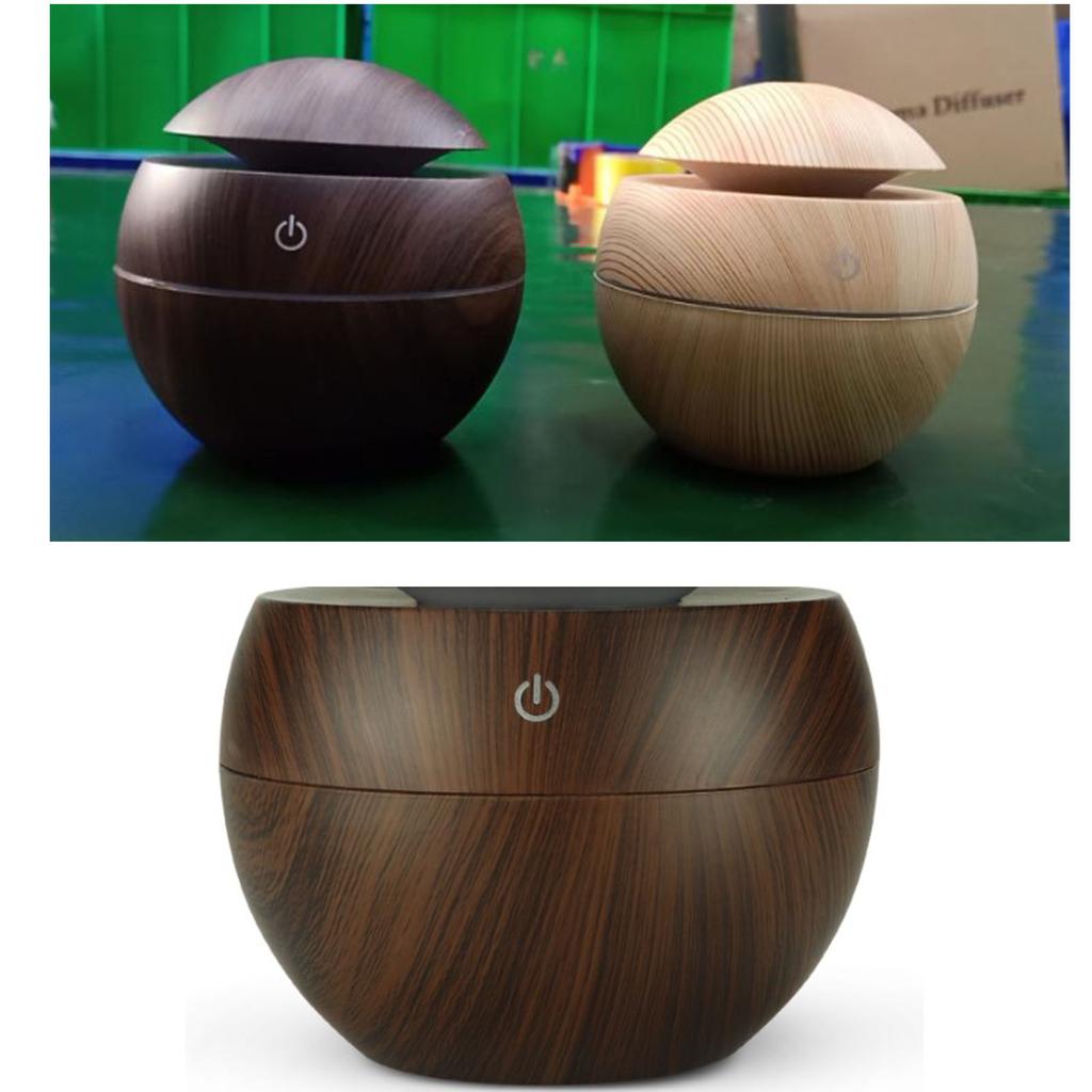 Ustrasound Humidifier 130ML Deep Wood Grain Mini USB Humidifier for Bedroom Office Hotel 2W