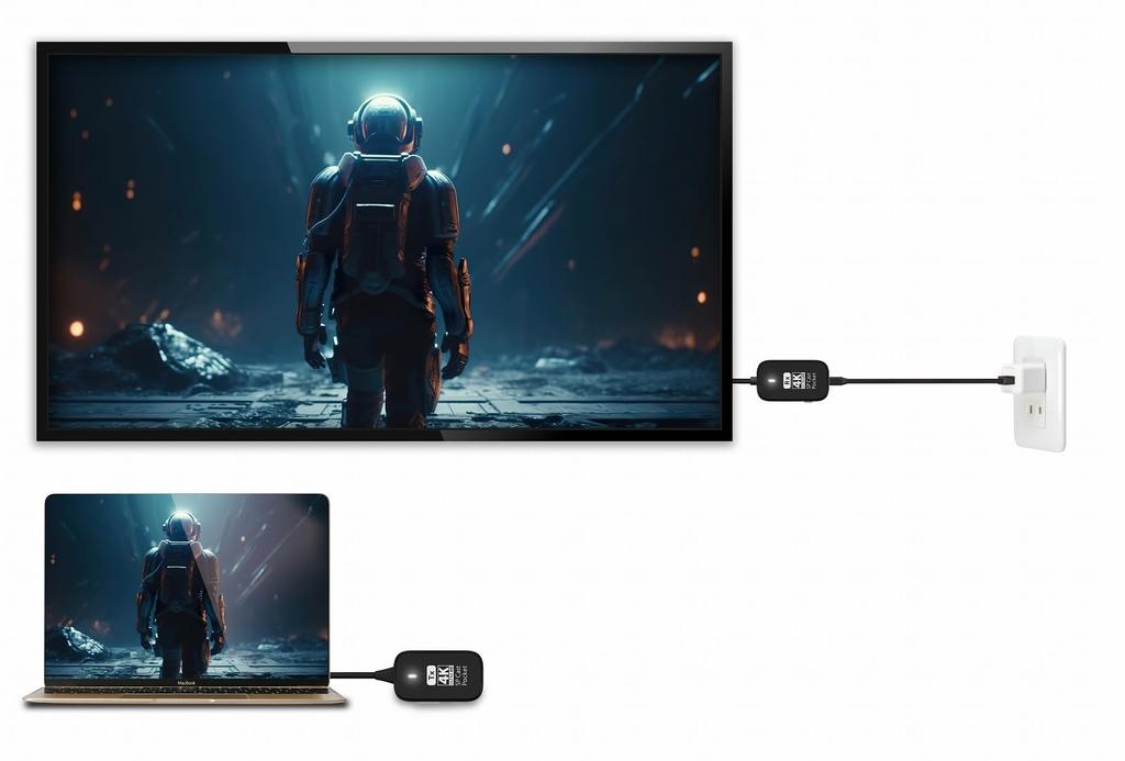 Princeton Wireless Presentation SimpleCastPocket 4K Compatible [Master Unit + Slave Unit] Wireless USB-C To HDMI Screen Mirroring/Expansion SPCASTPOCK