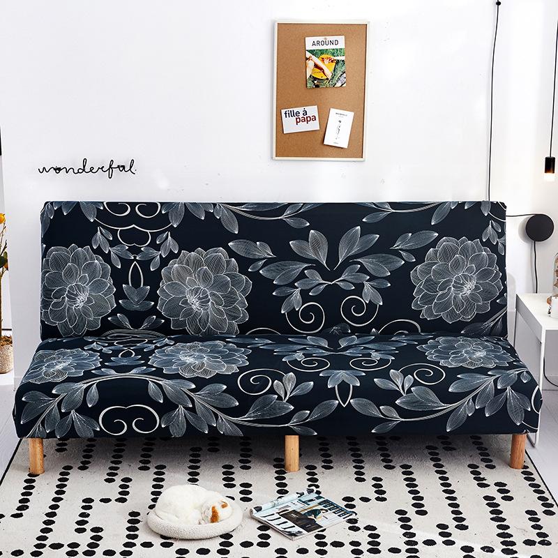 Armless Sofa Cover, Fully Enclosed Integrated Sofa Cover, Foldable Sofa Bed Cover, Fabric, Double and Triple Bed, Dust-proof