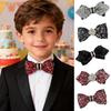 Bow Tie Sparkling Rhinestones Inlaid Adjustable Tightness Formal Bow Tie Versatile Business Banquet Office Matching Decoration