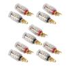 10Pcs Black and Red Terminal Binding Post M4*33mm Amplifier Terminal  Audio Equipment