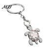 Alloy Key Ring Rhinestone Flower Turtle Keychain, Luxury Car Holder Ring, Keychain Pendant for Backpacks Handbag Decoration