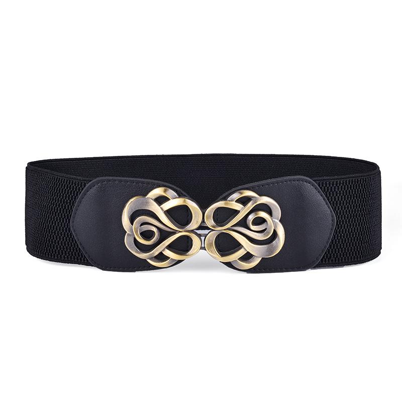 

Пояс-печать Женский Эластичный Эластичный Холщовый Школьный Джинсовый Декоративный Пояс для Личности чёрный