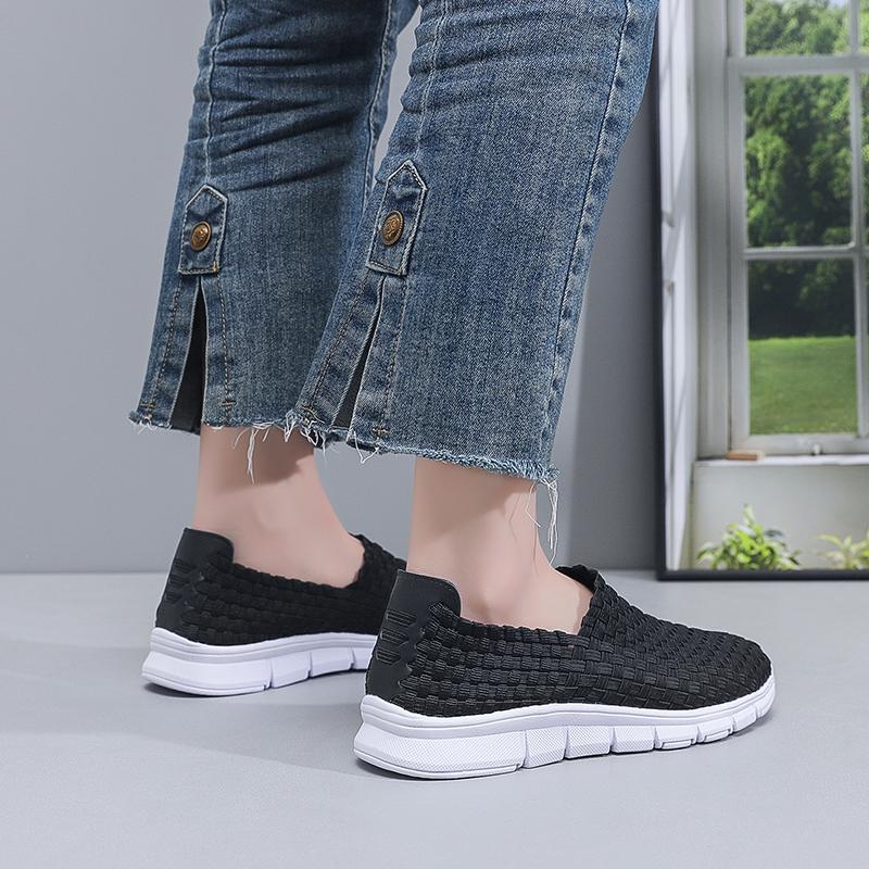 Fashion Summer Trendy Women's Shoes Soft Soled Braided Breathable Sneakers Flat Bottom Comfortable Fashion Casual Walking Shoes 36-41