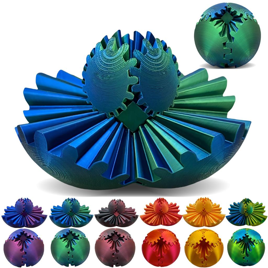 3D Printed Gear Balls Spinning Balls Stress Relief Anxiety Desktop Decorations Desk Toys Gear Balls Annoying Toys