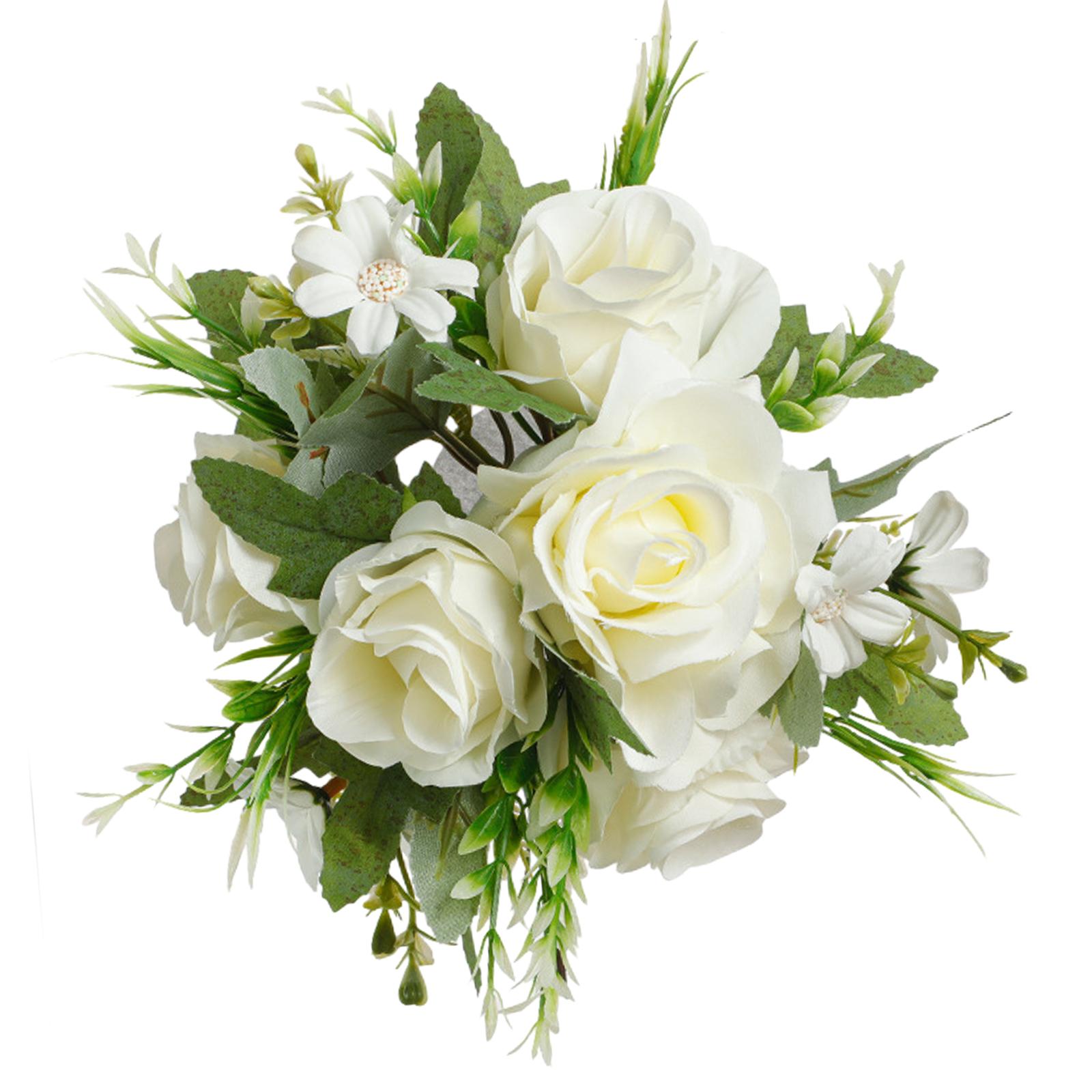 

Artificial Flower Ball Arrangement, Diameter 20cm, Fake Flower Rose Ball Bouquet білий