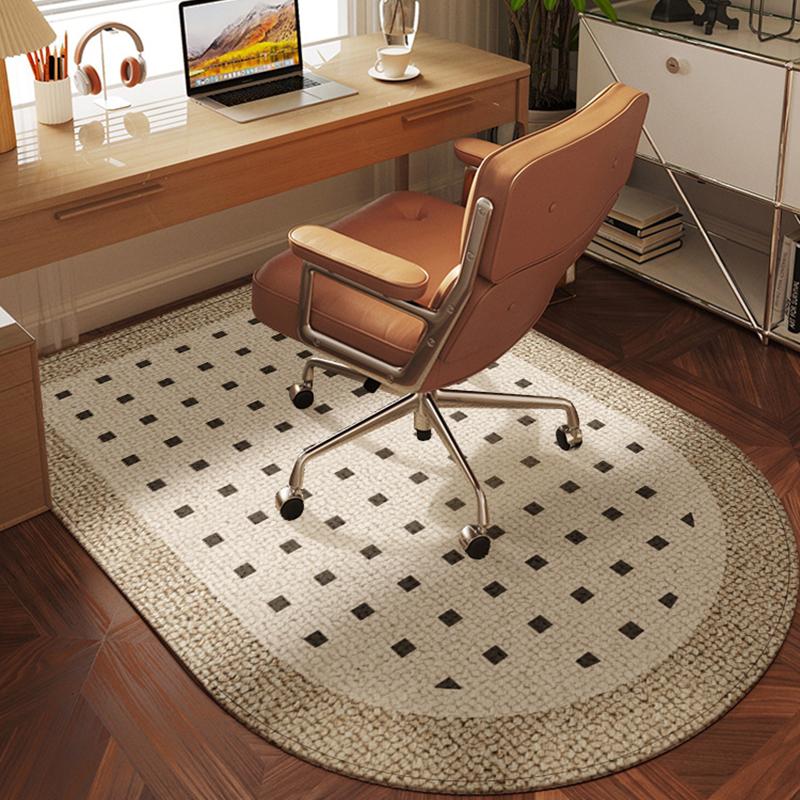 VIKAMA Luxury-Inspired Arched Computer Chair Mat, Bedroom Vanity Table Rug, Silent Gaming Chair Foot Pad, Home Decoration