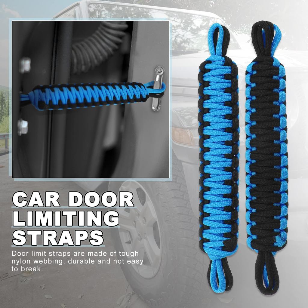 ACROPIX Car Door Limit Straps, Door Check Straps, Fits Jeep Wrangler YJ TJ JK