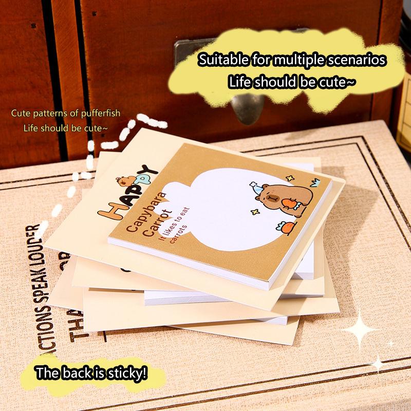 30 Stück Niedliche Cartoon Kreative Capibala Haftnotizen DIY Journal Nachricht Notizpapier Notizblock Studenten Schreibwaren Schulsachen