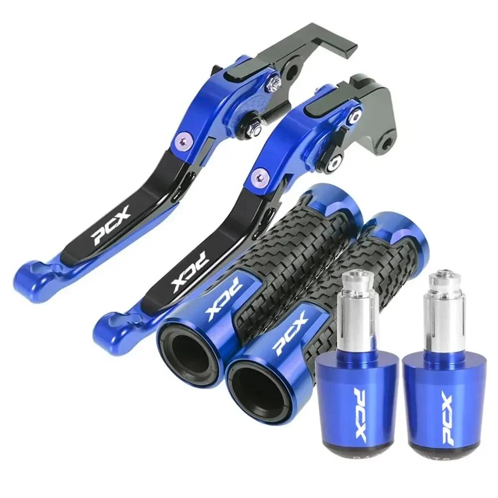 For Honda PCX 125 PCX125 PCX150 Motorcycle Adjustable Folding Brake Clutch Levers Handgrip Handlebar Grips Ends Accessories