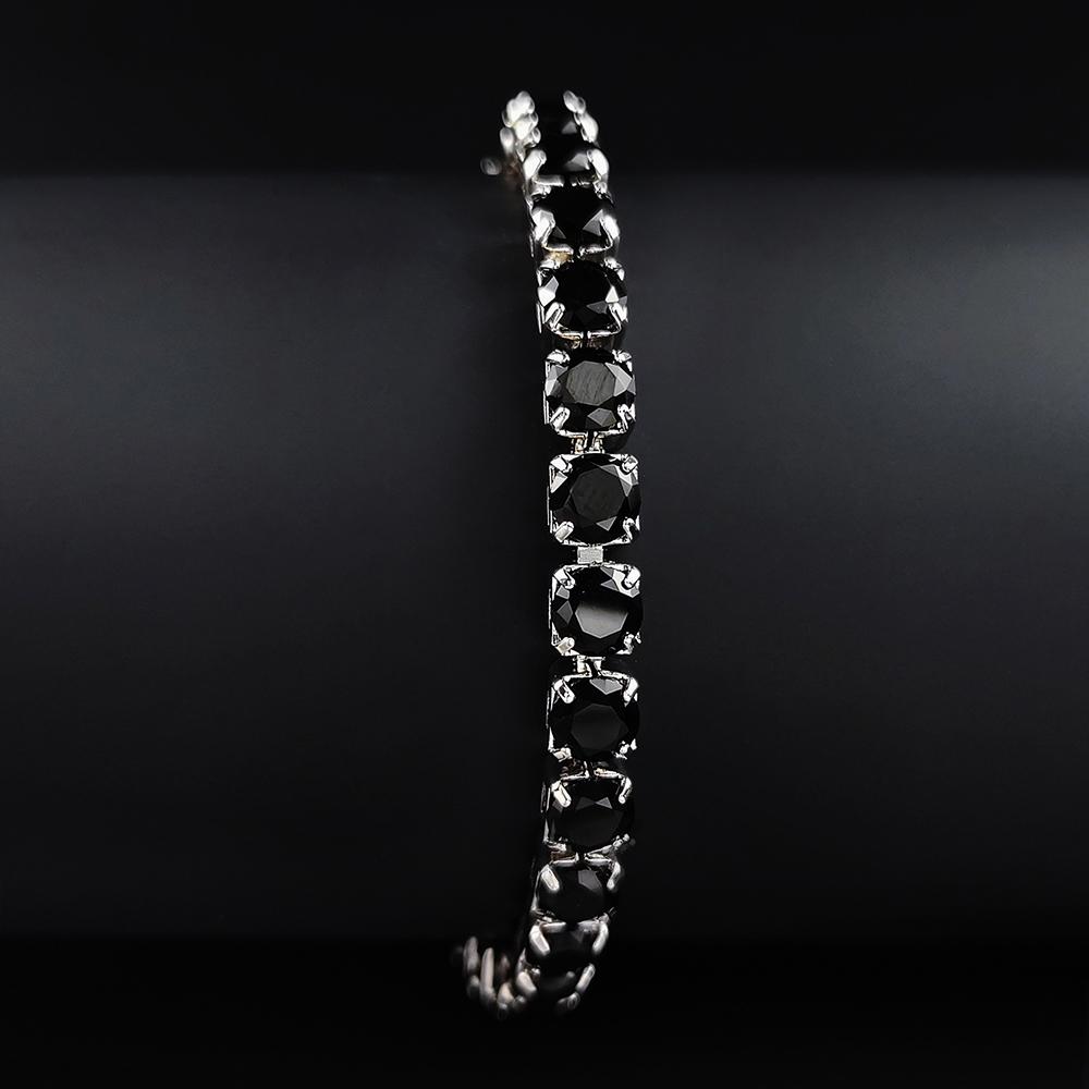 2026 Neuankunft Mode Einzigartiges Design Hellschwarzes Armband Armreif für Damen Valentinstagsgeschenk S5787-schwarz