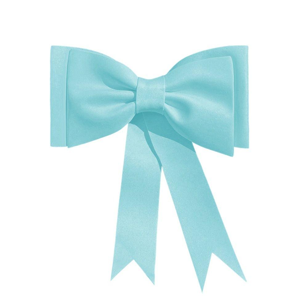 Makaron Bow Knot Sticker Soft Foam Bow Knot Ornament Pure Color Car Sticker Electric Vehicle Decorative Ornament Accessory
