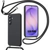 Case for Samsung Galaxy S26 Plus, Anti-Scratch Liquid Silicone Protection with Lanyard - Black