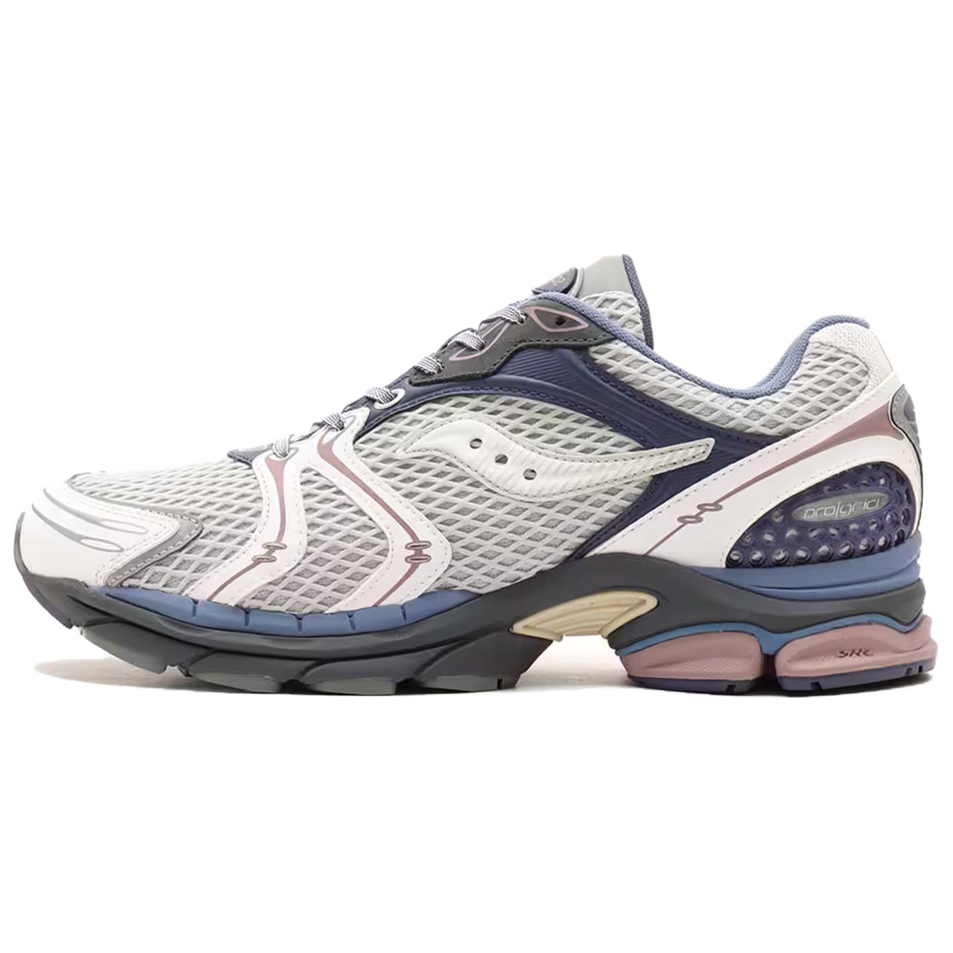 

новые Saucony ProGrid Triumph Victory 4 Противоскользящие Износостойкие Низкие Повседневные Беговые Кроссовки Унисекс Серо-Белые 40.5