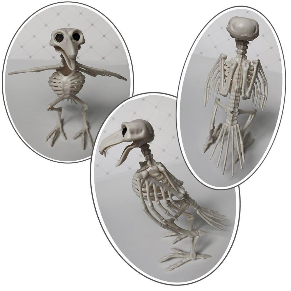 Halloween Prop Plastic Halloween Decoration Skeleton Raven Animal Skeleton Bones Crow Skeleton
