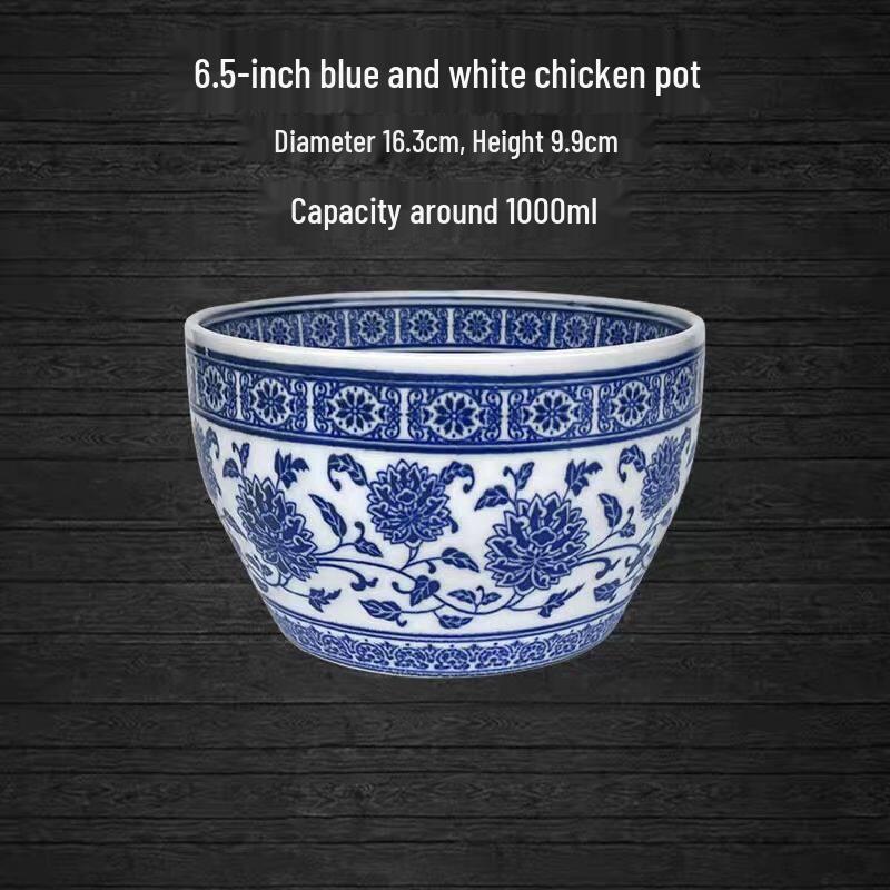 Ретро сине-белая фарфоровая миска для куриного супа - Японская кухня, глубокая миска для соуса для фуршетов