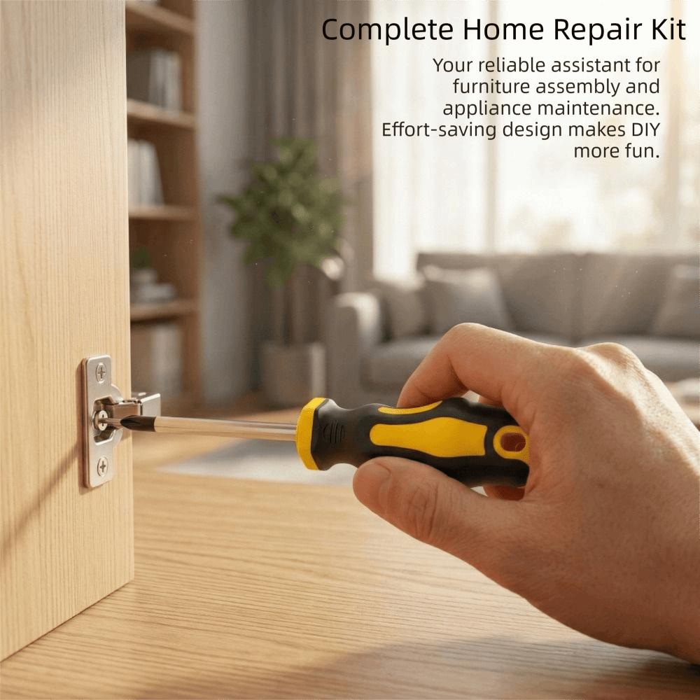 Magnetic Tips Screwdriver Set Yellow Manual Repair Tool Kit for 11/12pcs/bucket Daily Use