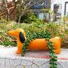 Cute Dachshund Dog Flower Pot Garden Office Decoration Resin Flowerpot Cute Animal Flowerpot Cactus Plants