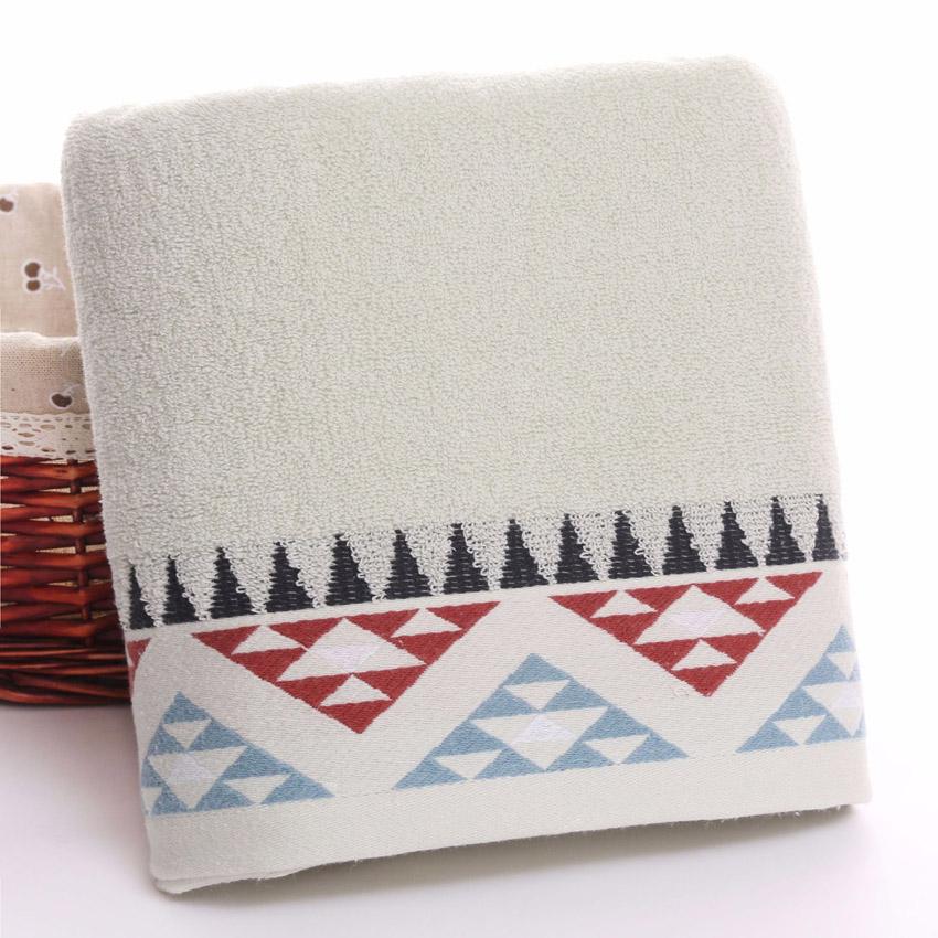 Geometric Soft Print Towel Set 100% Cotton 70*140cm For Adult Face Towel Large Bath Spa Sport Towel Home 3 Pcs Serviette De Bain