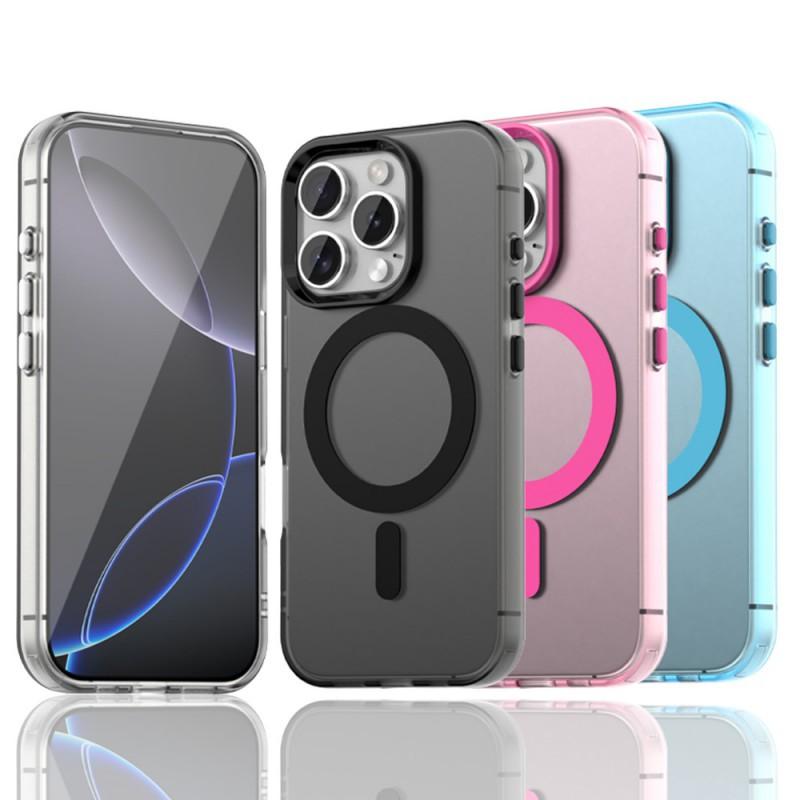 Suitable Apple IPhone 16pm Phone Case Candy Magnetic Suction 17 ProMax Skin Feel Matte Translucent Protection