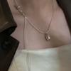 925 Sterling Silver Luxury Fashion Drop Necklace for Fall/Winter Sweater Chains Simple Versatile Pendant for Women Fine Jewelry