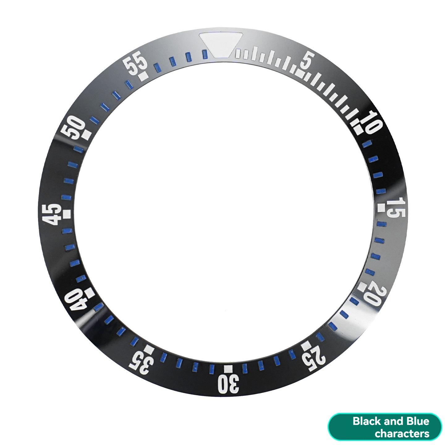 Керамический безель Внешнее кольцо для часов Seiko SKX007 Наклонное кольцо для рта 5-55 Безель 38x30,7 мм Кольцо с цифровой шкалой Аксессуары для часов 38x30.7mm