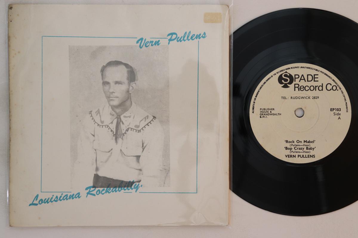 

7inch Record VERN PULLENS - Louisiana Rockabilly EP103 Spade Record Co UK Rock Used