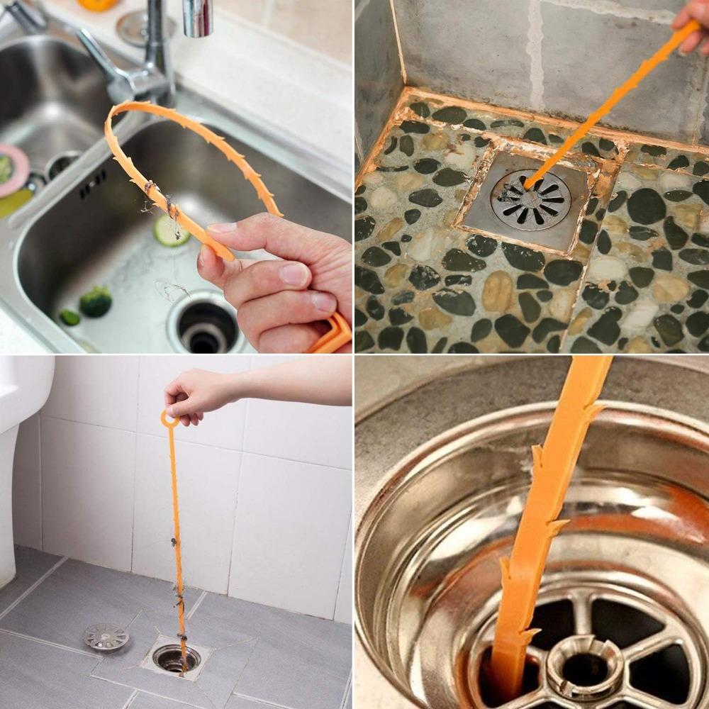 Creative sewer unclogging hook, hair hair floor drain unclogger, 50.5cm bathroom sink anti clogging cleaning hook