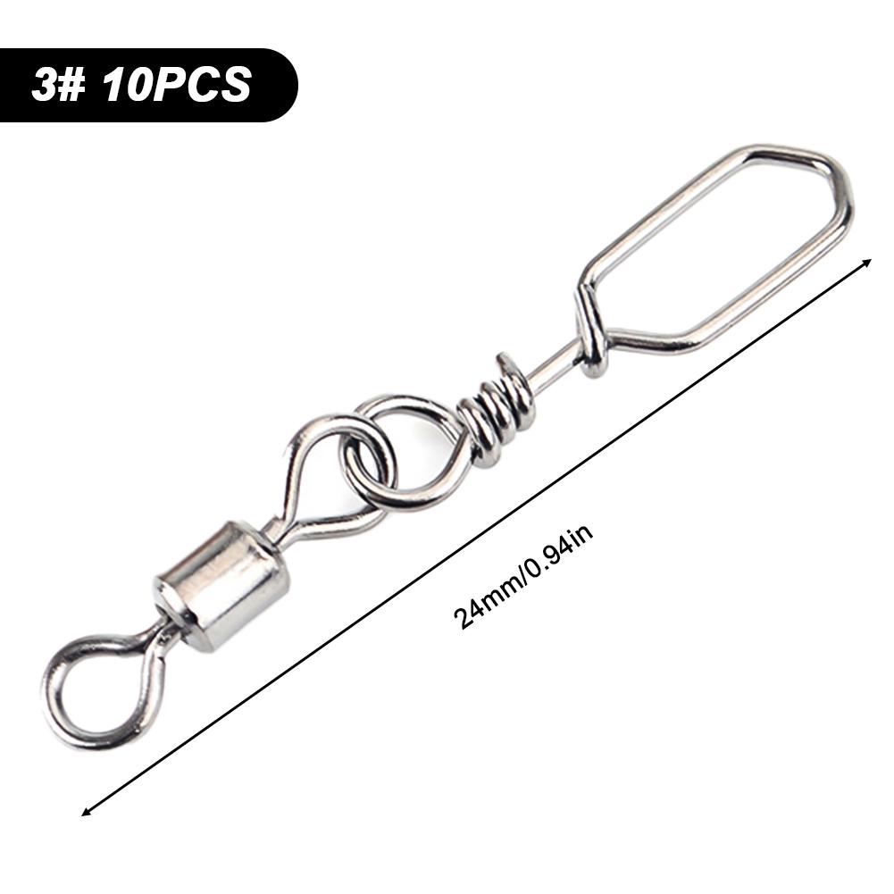 10 buc conector cu pini pătrați din oțel inoxidabil rezistent la coroziune, cârlig de conversie rapidă, accesorii de pescuit maritim