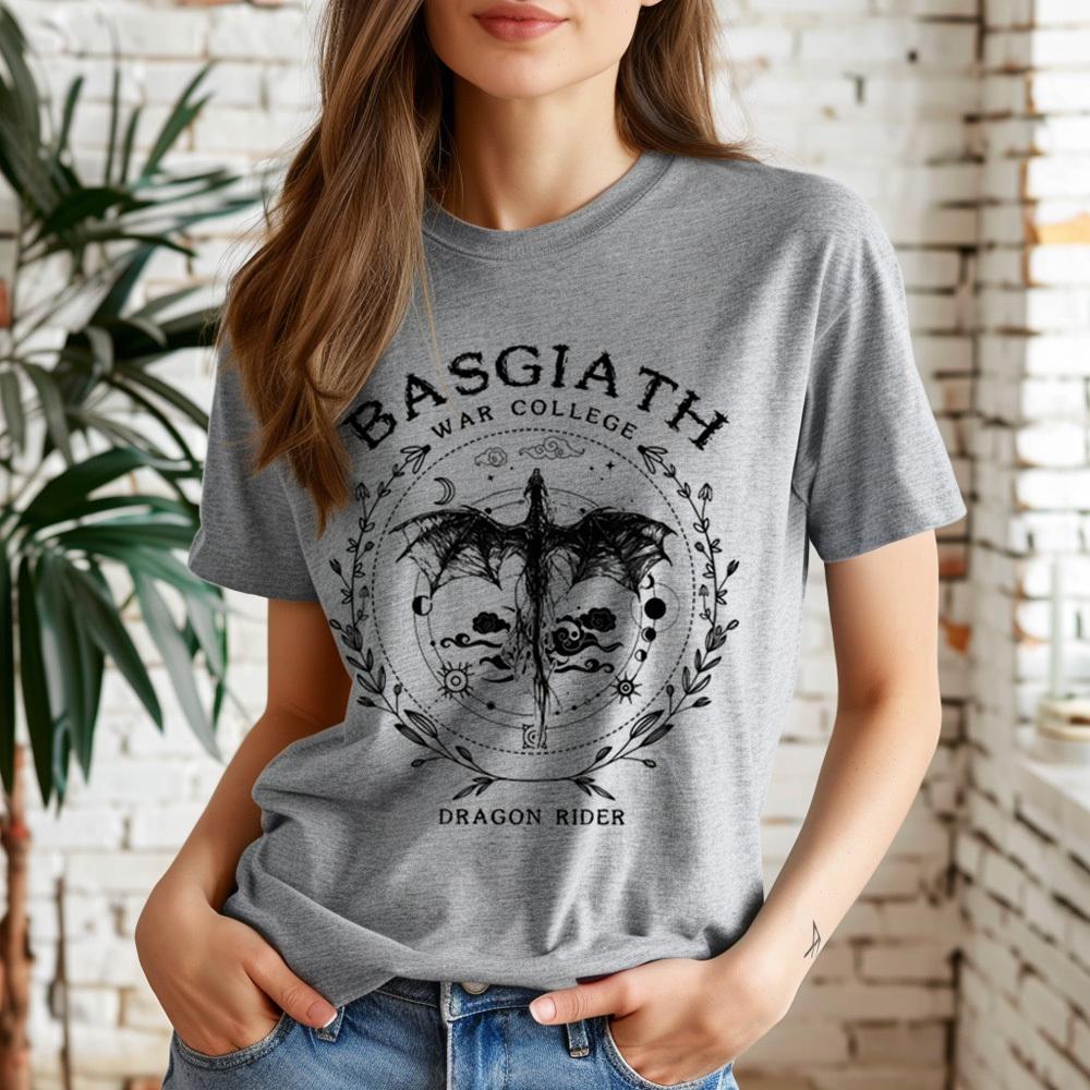 Fourth Wing T Shirt Girl Grunge Pop Culture Comfortable Colorful T Shirt Gothic Anime Punk 80s Digital Hip Hop