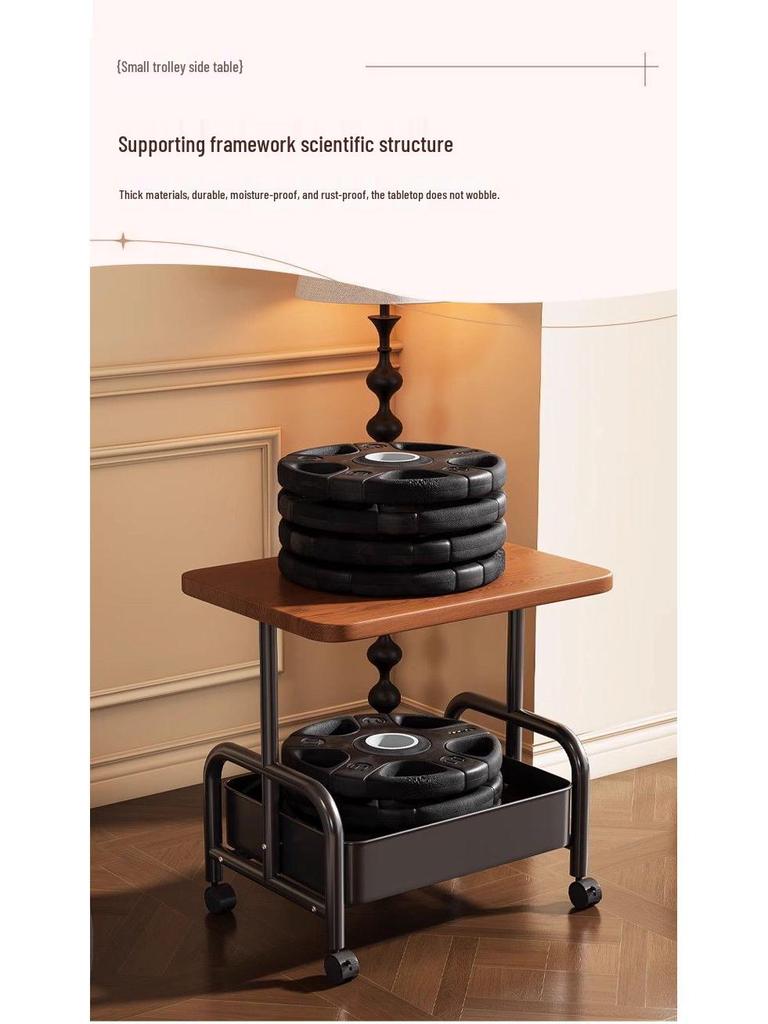 Masă laterală compactă mobilă cu depozitare: Suport pentru gustări pentru canapea, noptieră sau sufragerie