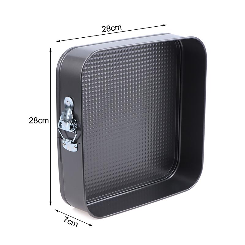 1Pc Carbon Steel Baking Mould With Buckle Square Cake Baking Pan With Removable Bottom Non-Stick Cake Mould Chiffon Cake