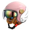 Lightweight Vintage Motorcycle Helmet With Dual Visor Motorbike Riding 3/4 Open Half Helmet Retro Casco Moto 3C & Dot