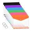12 Pieces A4 Binder Pockets File Organizers Lightweight Document Folders