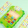 Dinosaur Egg Magnetic Four Color Placement Game, Color Sorting Skills Training Wooden Toy, Hand Eye Coordination Toy, Color Toys