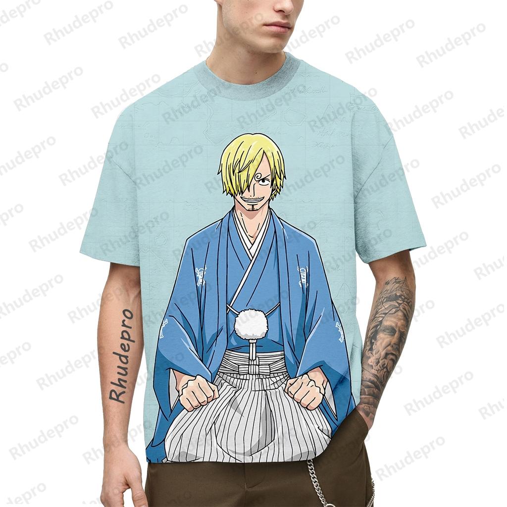 2025 Popular Anime  T-Shirt 3d Japan Men Short Sleeve One Piece Luffy Shirt Printed Men's Cosplay Clothing Tops