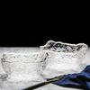 1PCS Glass Salad Bowl Irregular Gold Inlay Edge Fruit Rice Serving Bowls Food Storage Container Dessert Snack Mixing Bowl
