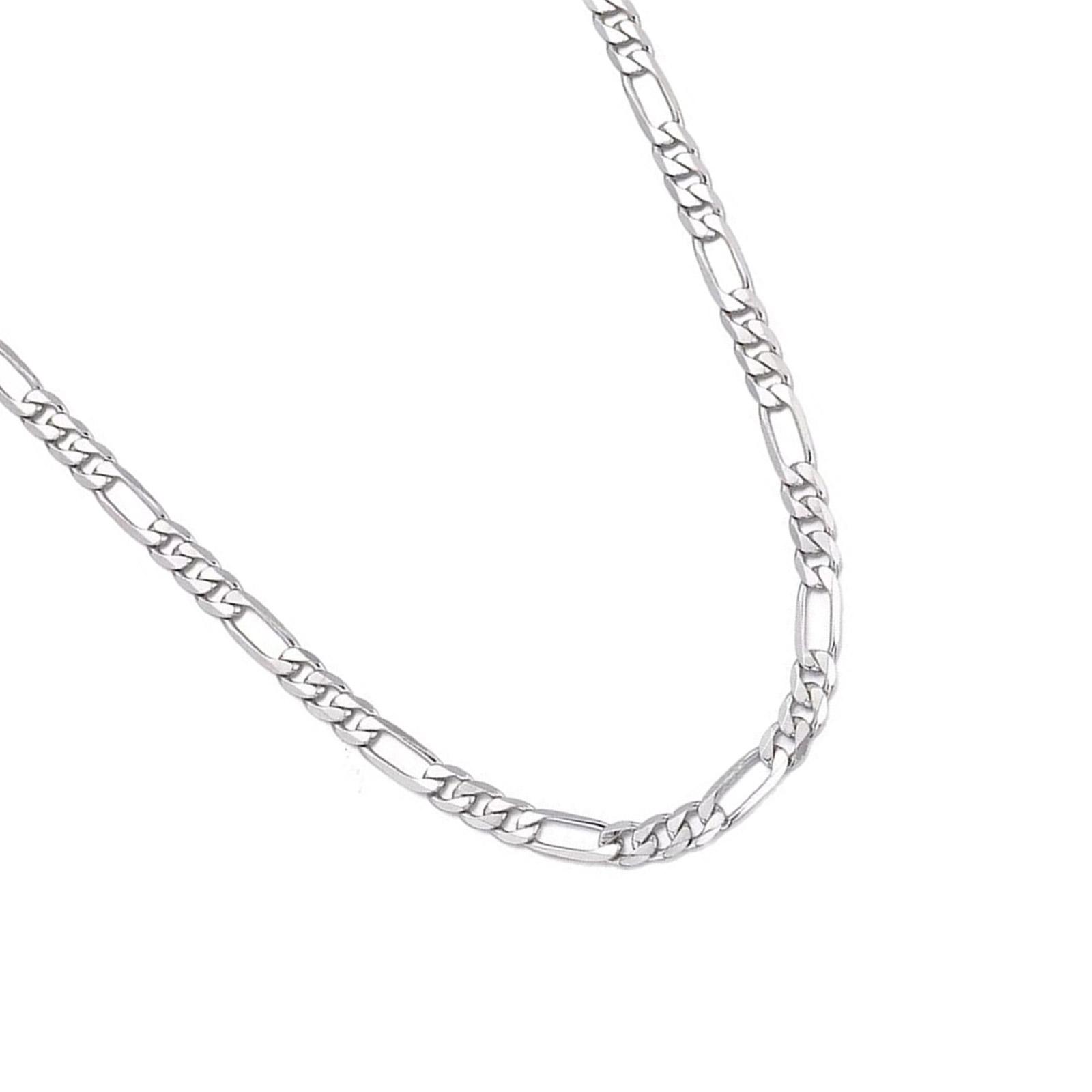 

Прочная цепочка Фигаро 3 мм 5 мм для мужчин, долговечный дизайн, не тускнеет, длиной 16/18/20/22/24 дюйма, идеальный подарок для него 45cm