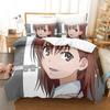 New Misaka Mikoto Bedding Set Single Twin Full Queen King Size Bed Set Adult Kid Bedroom Duvet cover Sets 3D Anime Bed Sheet Set