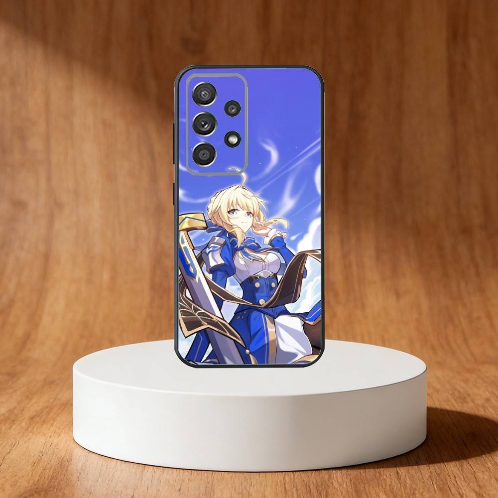 C-Cool F-Fate S-Saber Anime Phone Case For Samsung S25,S24,S21,S22,S23,S30,Ultra,S20,Plus,Fe,Note,10,9,5G Black Cover