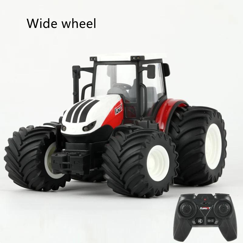 1/24 RC Farmer Traktoranhänger mit LED-Scheinwerfer Bauernhof Spielzeug Set 2,4G Fernbedienung Auto LKW Landwirtschafts-Simulator Kinder Jungen Geschenk