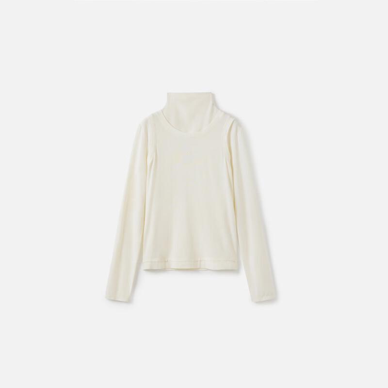 Broadcast Women's Mock Neck Two-Piece Look Long Sleeve Top