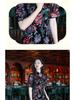 Women's Retro Chinese-Style Autumn Cheongsam with Embroidered Sequin Details