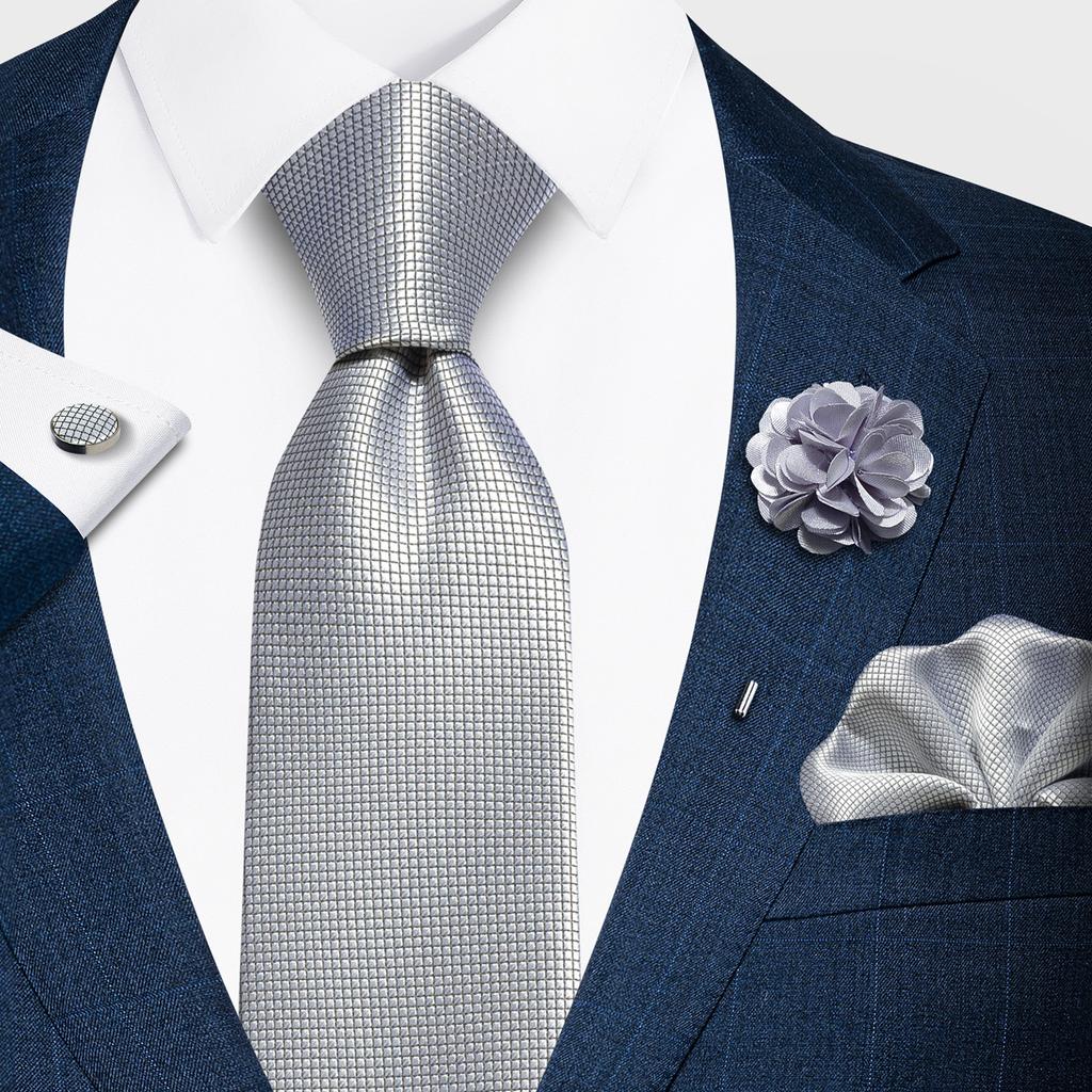 Fashion Men'S Paisley Tie Suit Pocket Towel Set 8Cm Polyester Jacquard Business Dress Tie