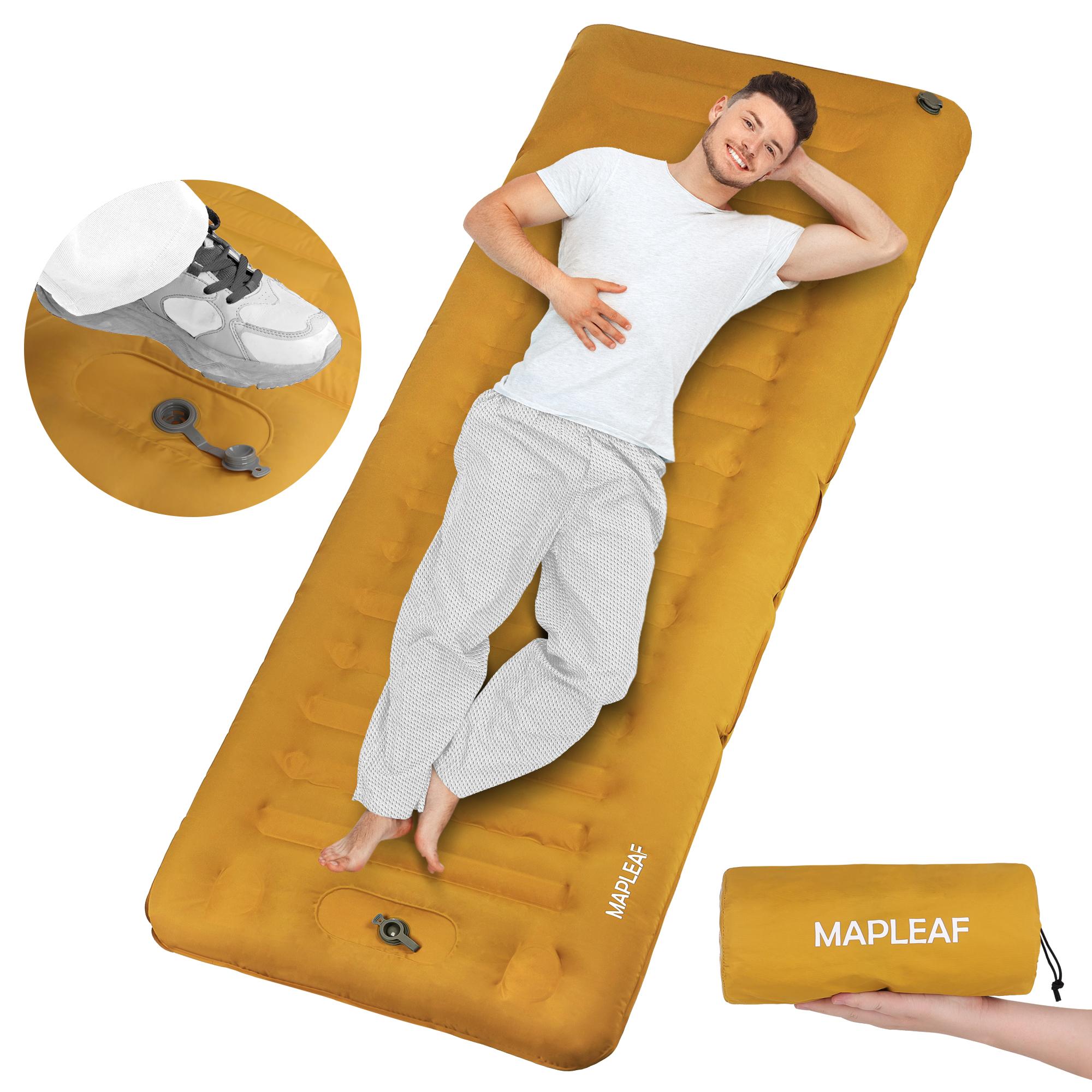 MAPLEAF Inflatable Camping Mattress Ultralight Waterproof 12cm Air Mattress Camping Sleeping Mat Inflatable Hiking Sleeping Pad