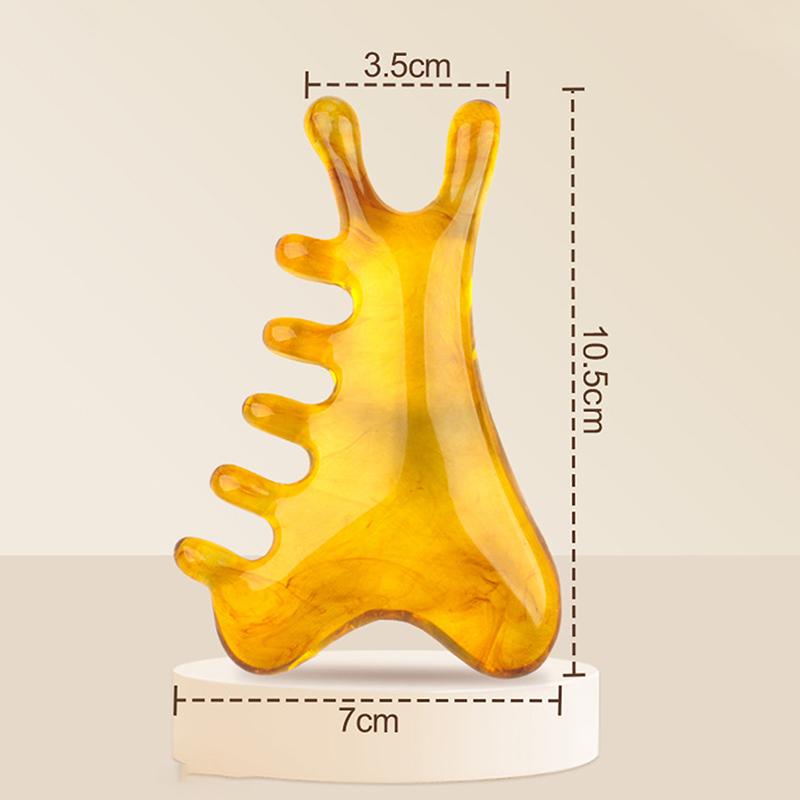 1Pcs Large Dolphin Resin Body Meridian Massage Comb Five Wide Tooth Comb Anti-Static Smooth Hair Comb