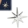 Pin de solapa de aleación Broche de estrella de ocho puntas, Joyería decorativa con forma, Accesorio de ropa para trajes abrigos bufandas chales bolsos Vintage